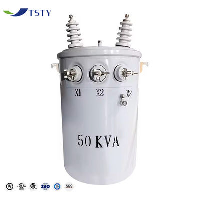 14.4kv Voltage de sortie 100kva Transformateur monophasique à faible perte pour besoins industriels